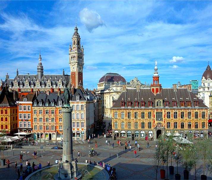 Flemish architecture on the Grand Place in Lille