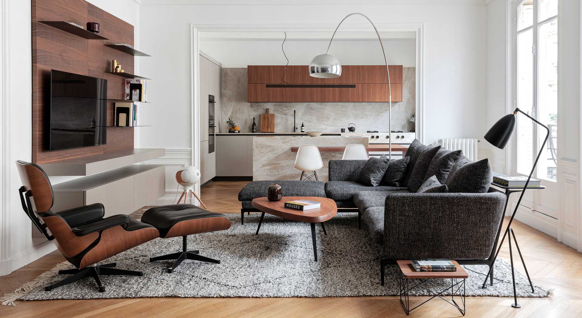 Renovation of an apartment living room by an interior designer in Lille