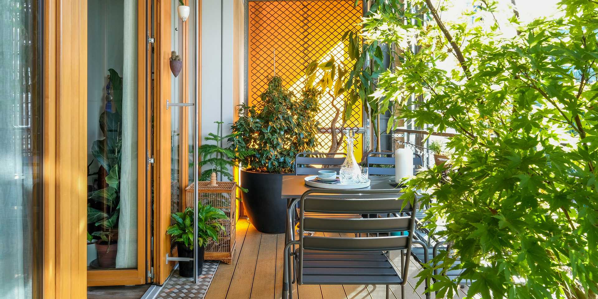 Création de la terrasse d'un appartement à Lille par un jardinier paysagiste