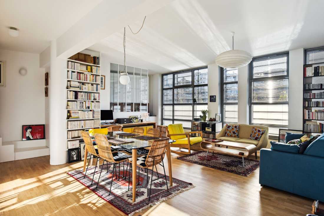 Energy-efficient renovation of a loft-style apartment by an architect in Lille